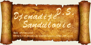 Đenadije Sandulović vizit kartica